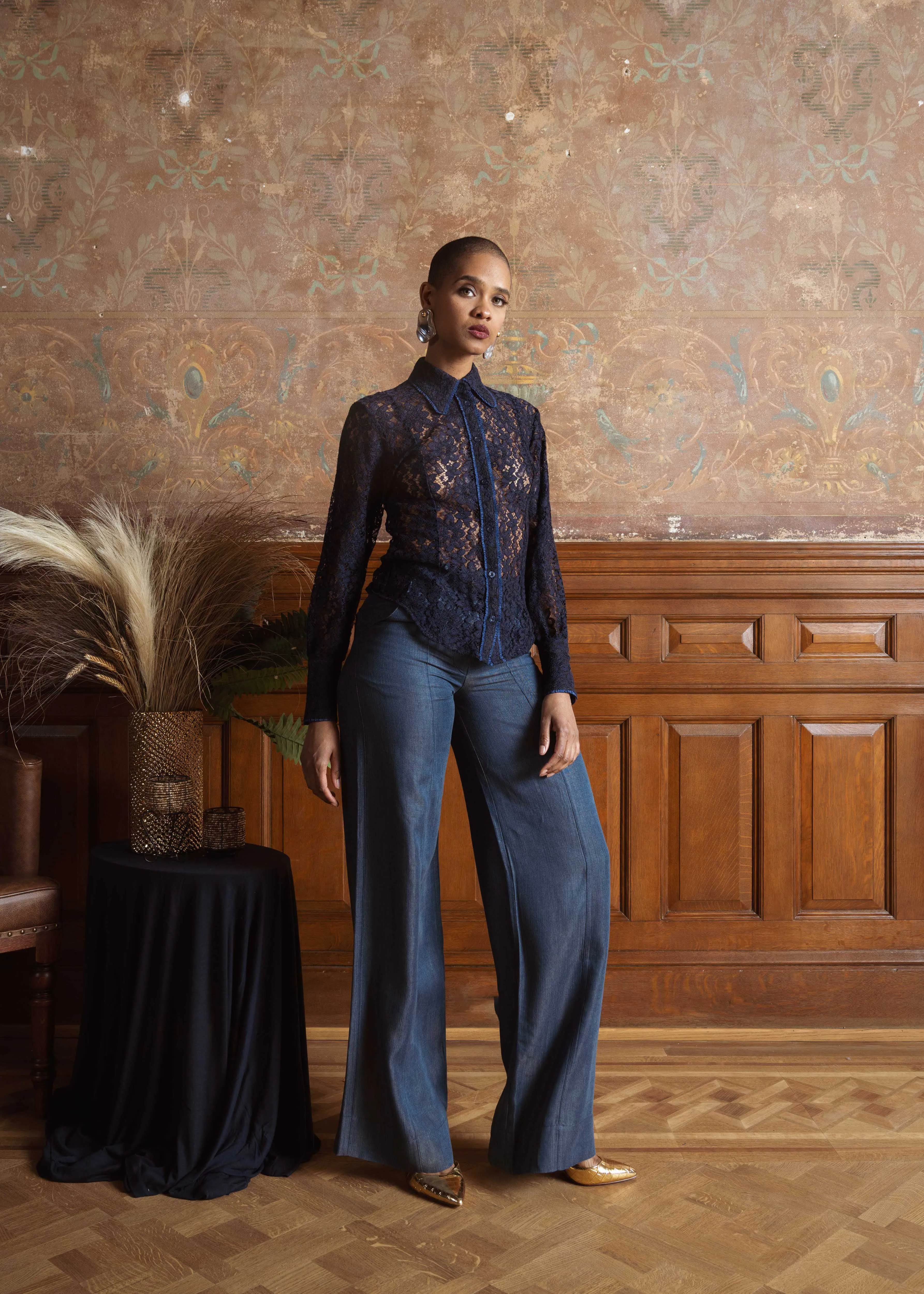 Lily Lace Button Front Shirt