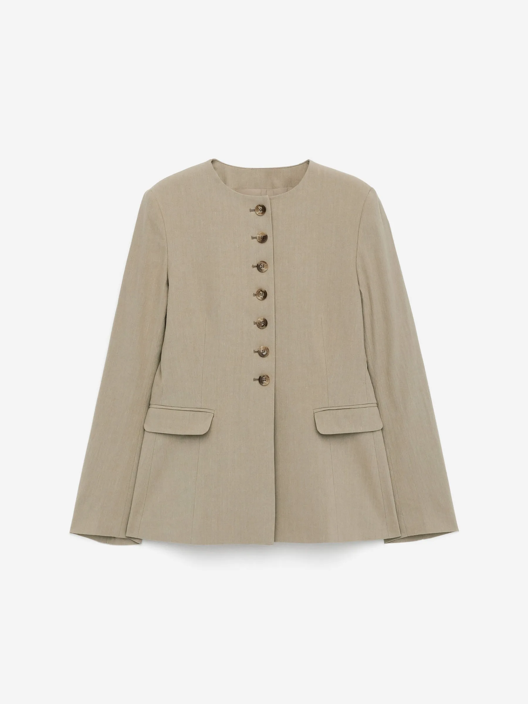 Linen-Blend Blazer