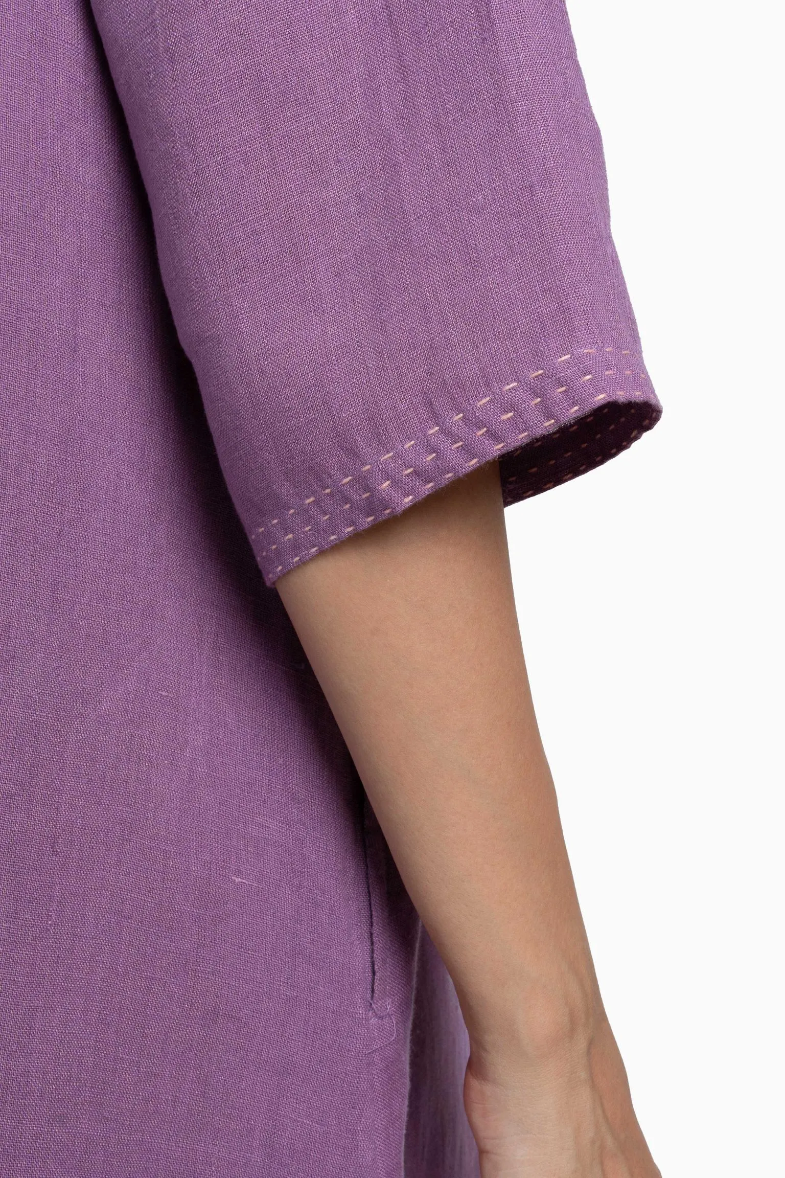 Linen Petunia Shirt Dress-Sunburnt Yellow