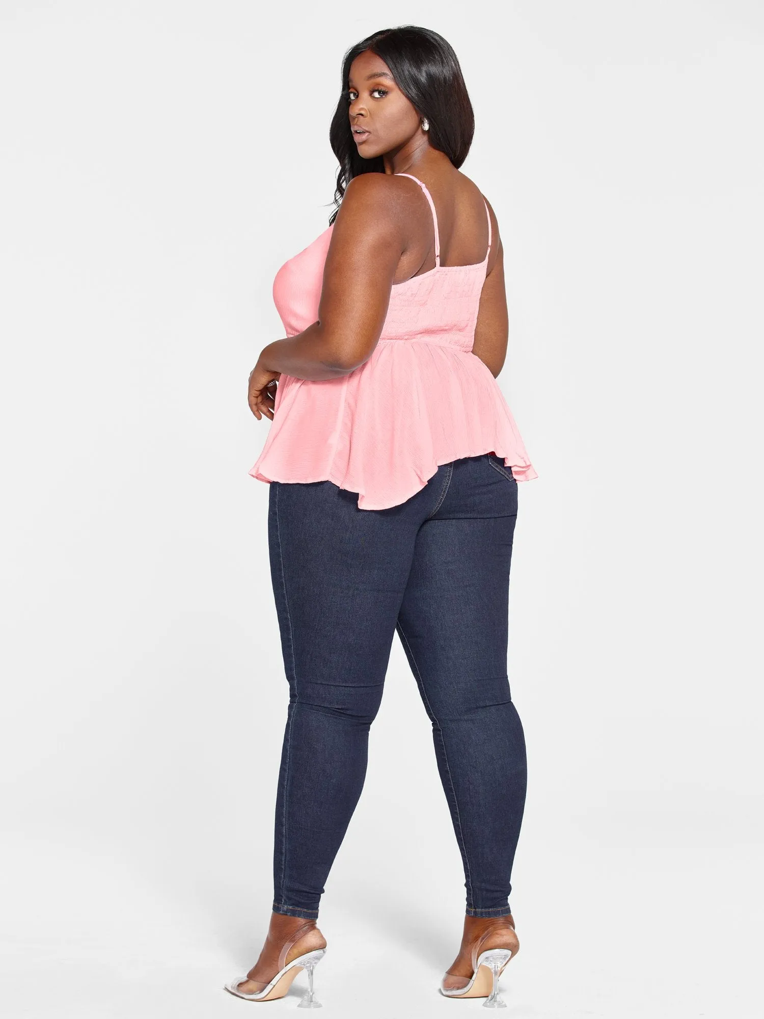 Liz Tie Front Peplum Top