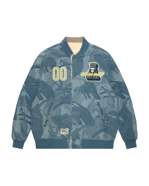 Logo camo varsity jacket