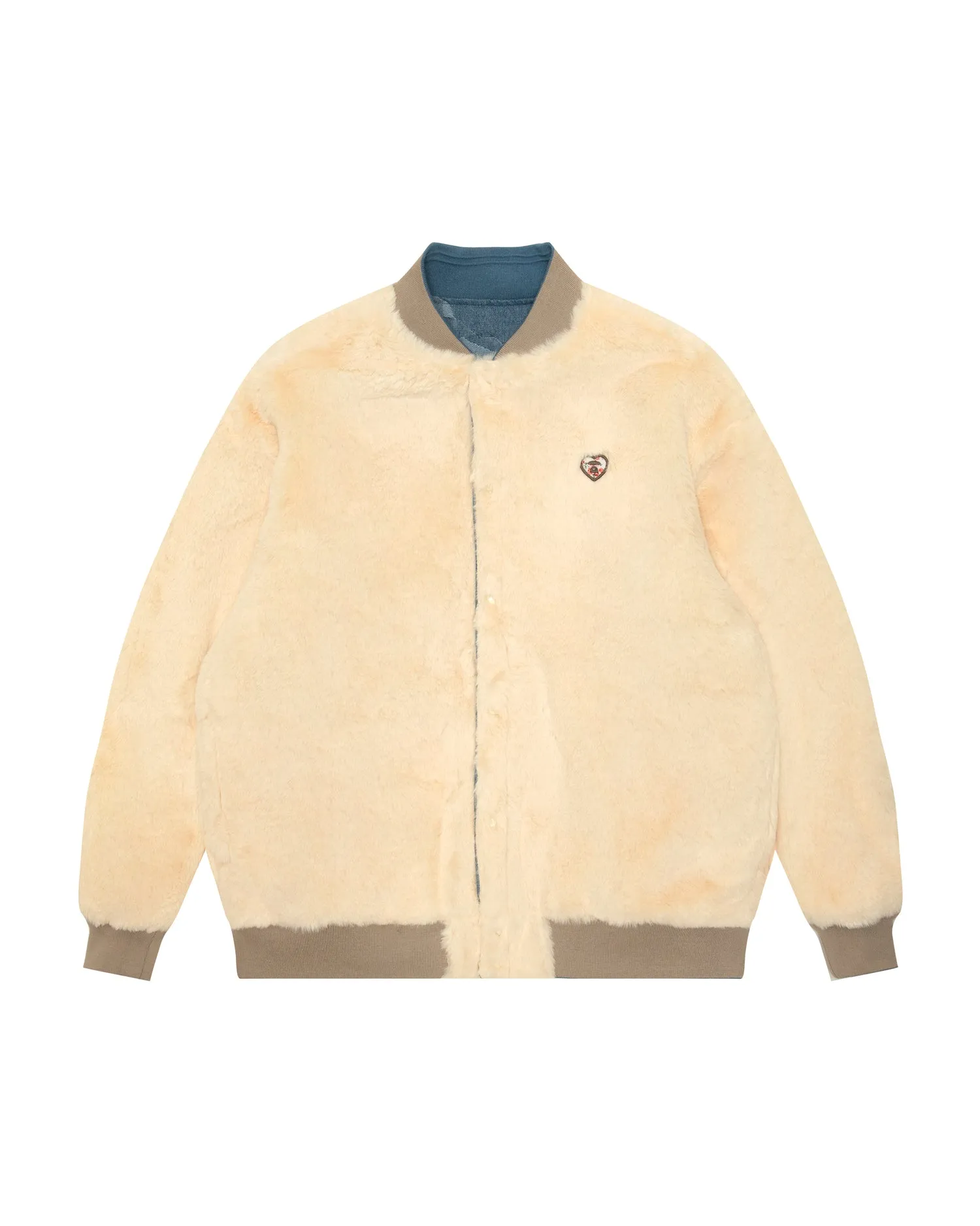 Logo camo varsity jacket