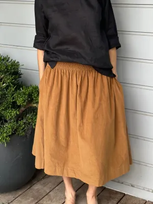 lola skirt - caramel cord