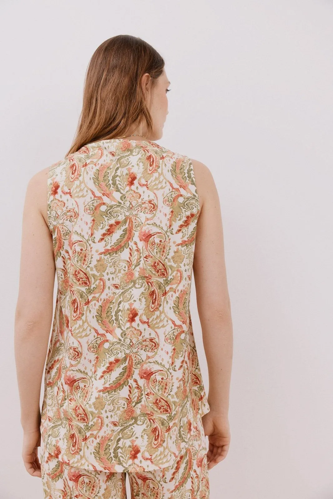 Long Pleated Top - Multicoloured