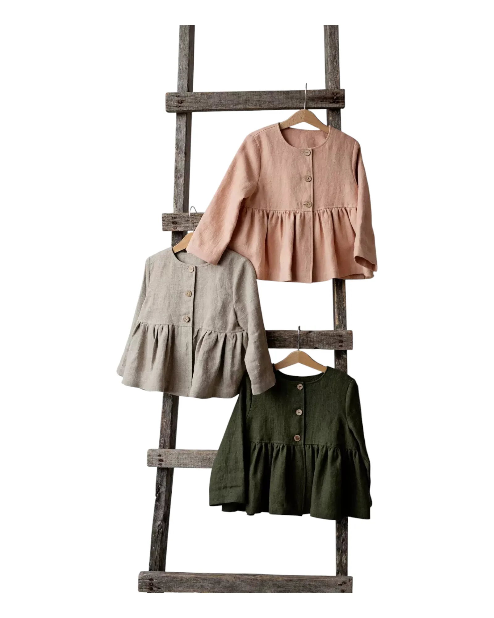 Long-Sleeved Loose-Fitting Button-Up Jacket