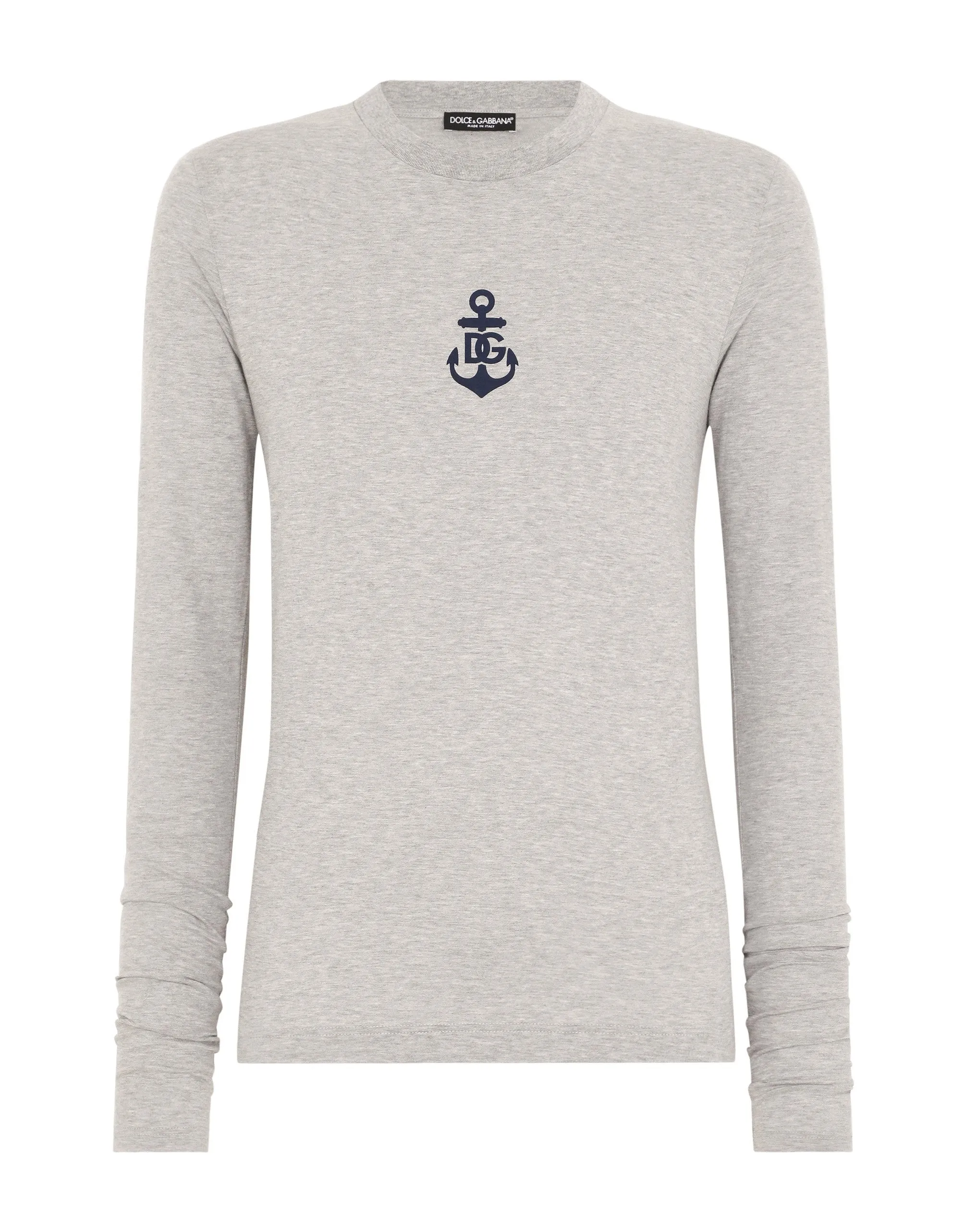 Long-sleeved slim-fit T-shirt with Marina print