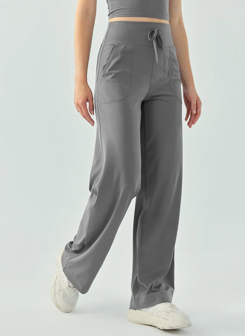 Loose Fit Women Sweatpants – High Waisted Yoga Sport Pants with Adjustable Drawstring