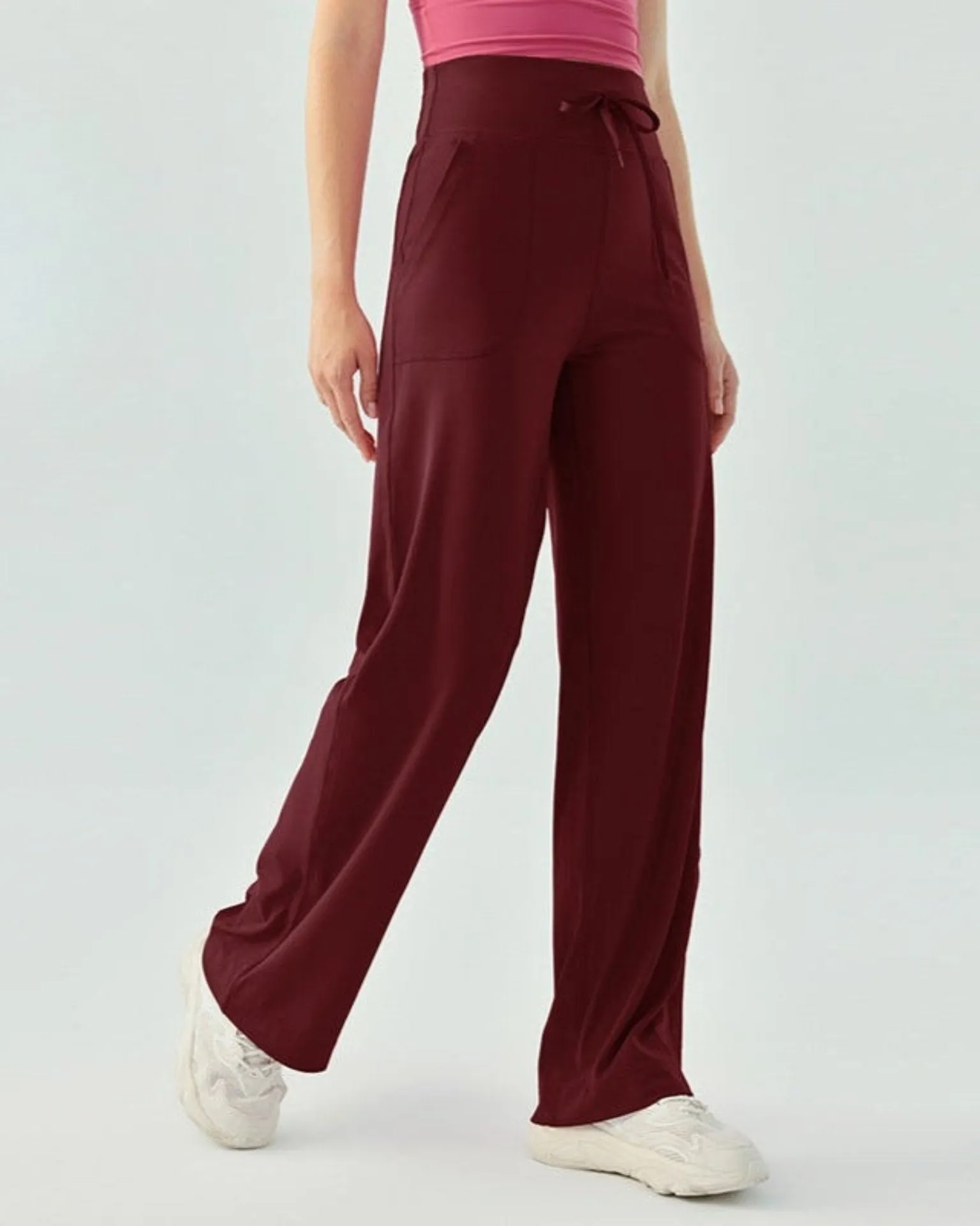 Loose Fit Women Sweatpants – High Waisted Yoga Sport Pants with Adjustable Drawstring