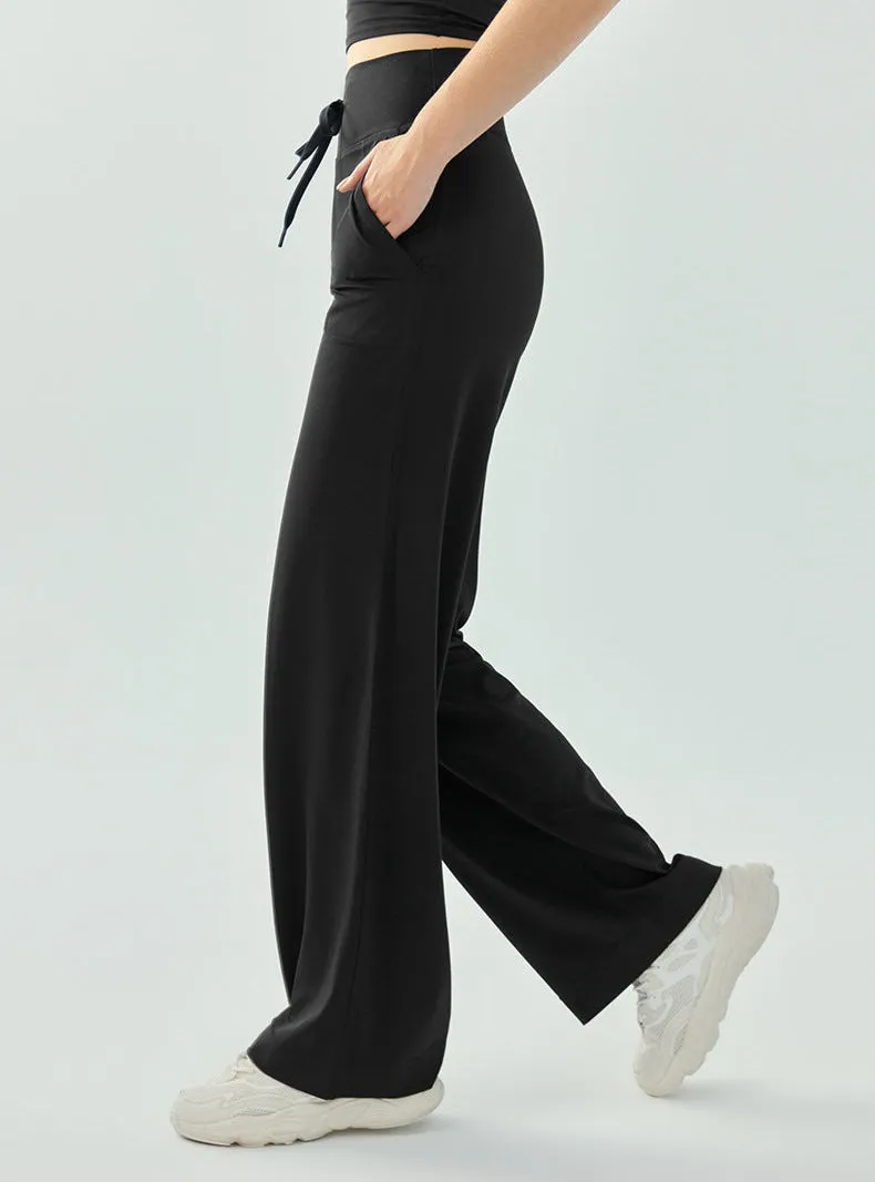 Loose Fit Women Sweatpants – High Waisted Yoga Sport Pants with Adjustable Drawstring