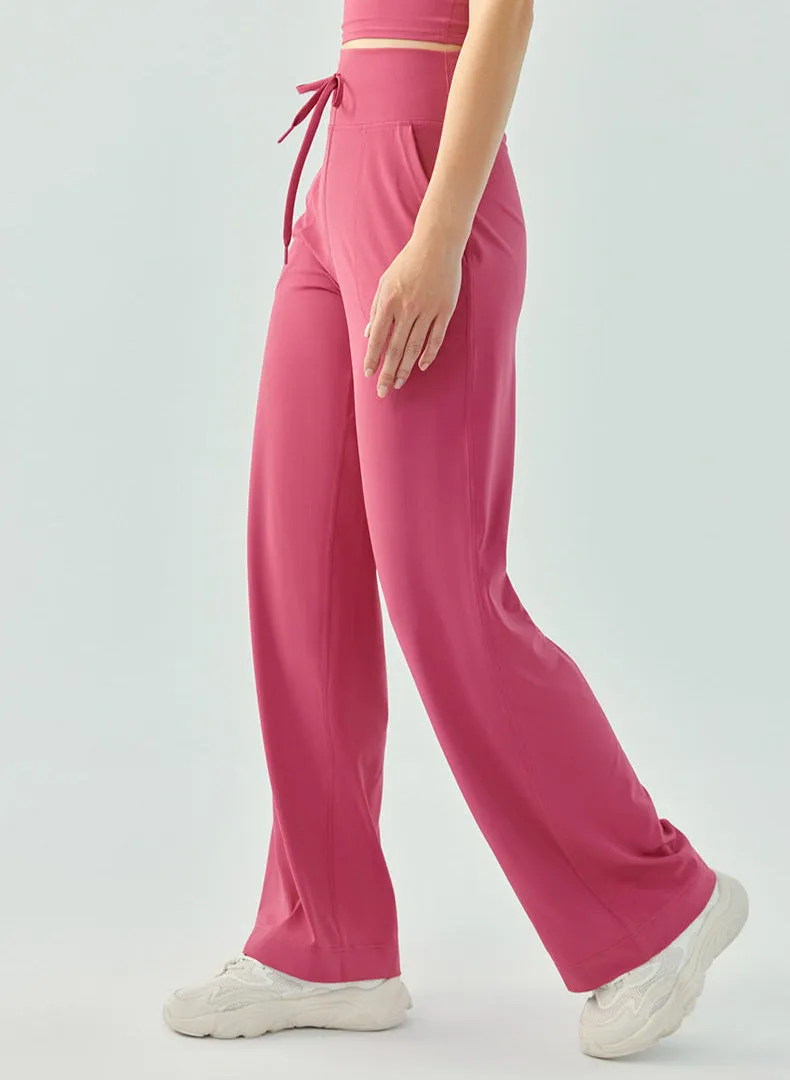 Loose Fit Women Sweatpants – High Waisted Yoga Sport Pants with Adjustable Drawstring