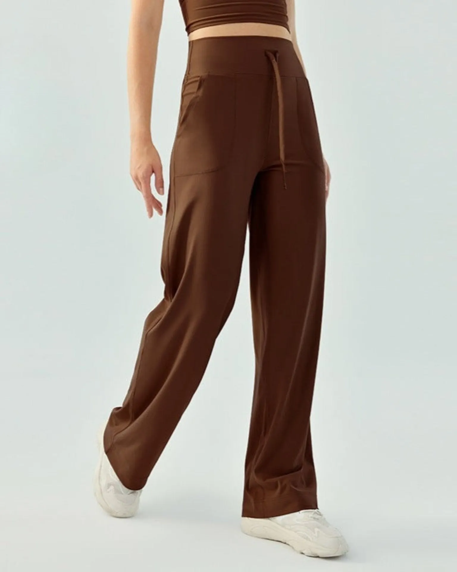 Loose Fit Women Sweatpants – High Waisted Yoga Sport Pants with Adjustable Drawstring
