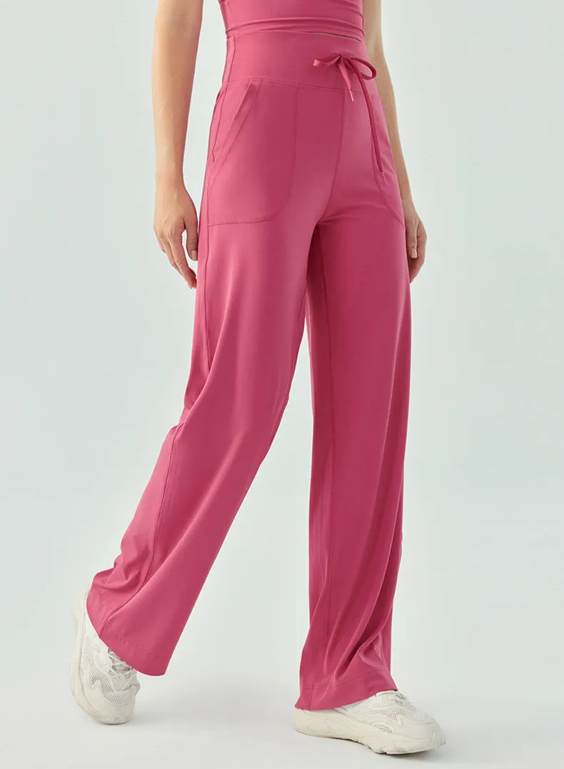 Loose Fit Women Sweatpants – High Waisted Yoga Sport Pants with Adjustable Drawstring