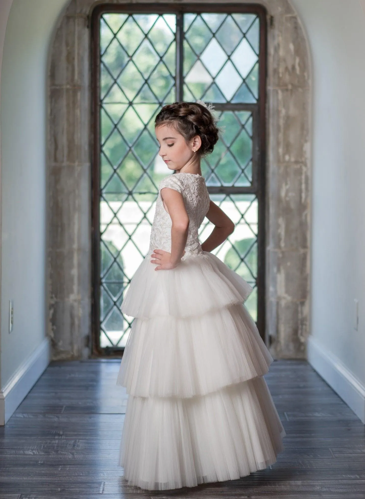 Macis Design Girl Dress - Ivory - Style 1825