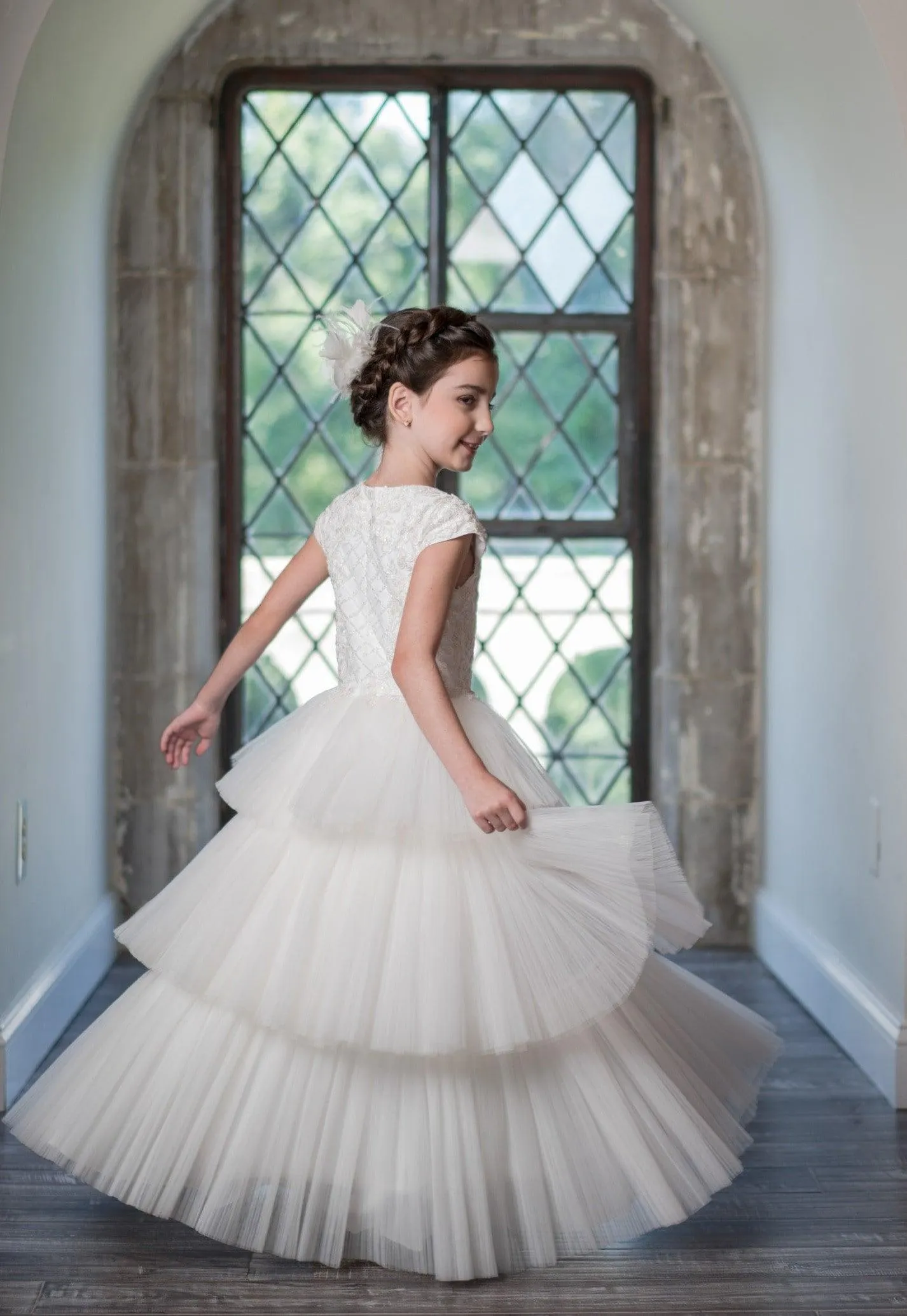 Macis Design Girl Dress - Ivory - Style 1825