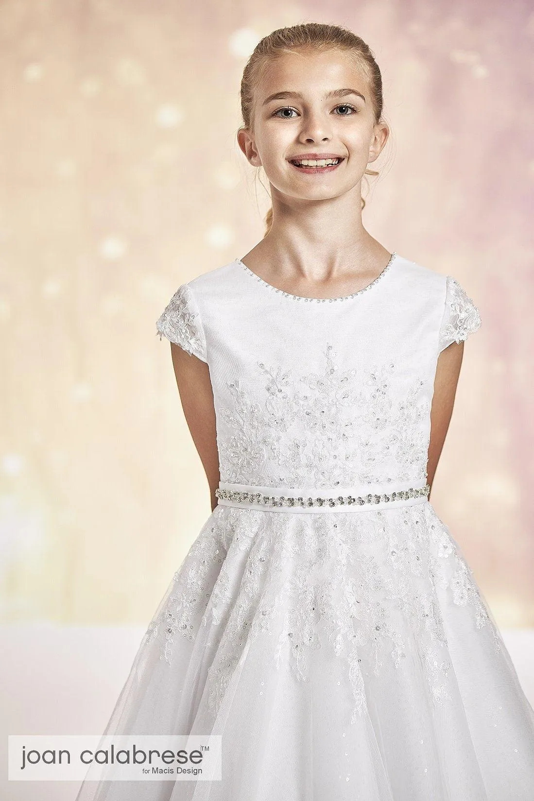 Macis Design Lace Stone Waist Kids Dress - 123304X
