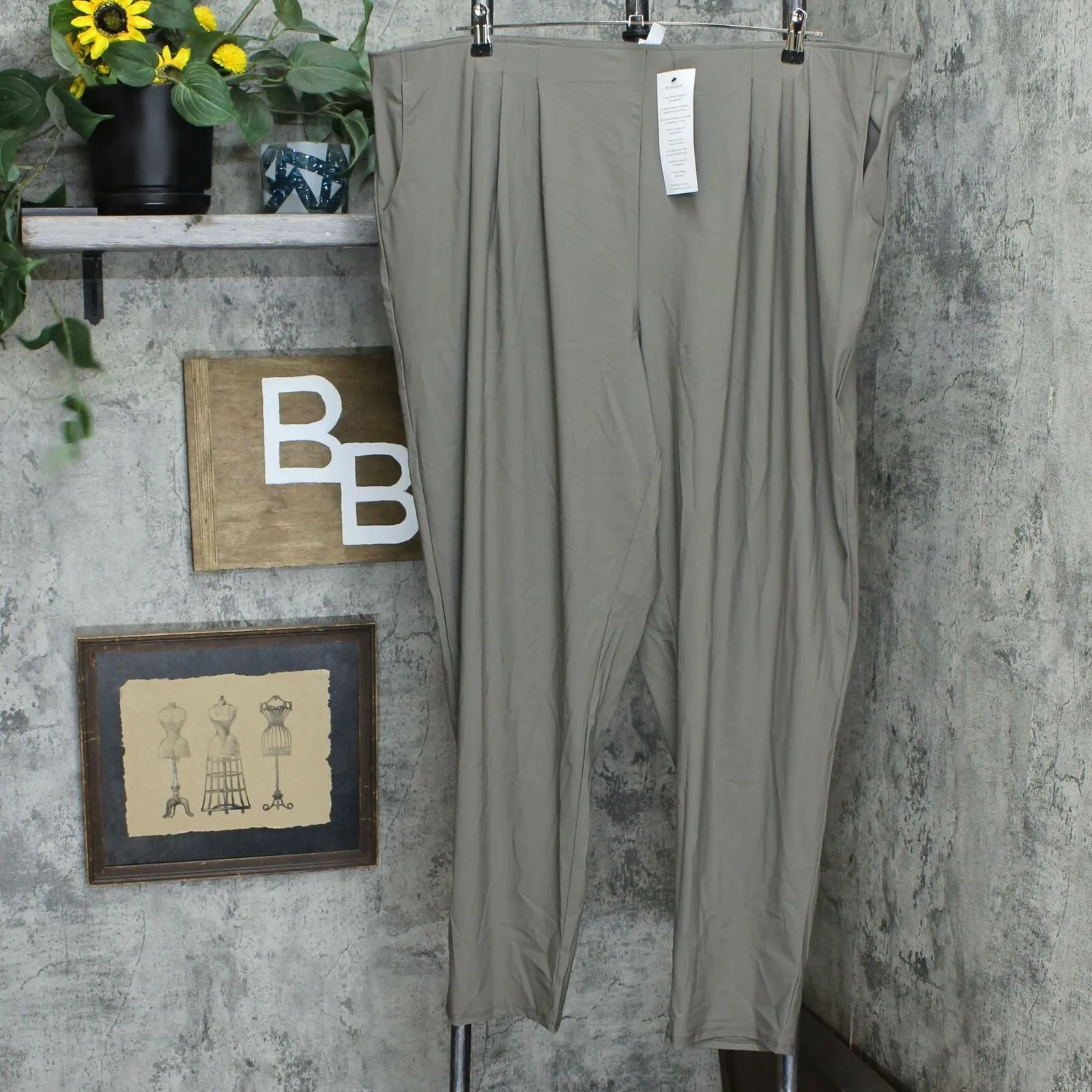 MarlaWynne Plus Size Stretch Tech Slouch Pants