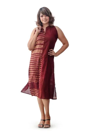 Maroon Mirage Dress