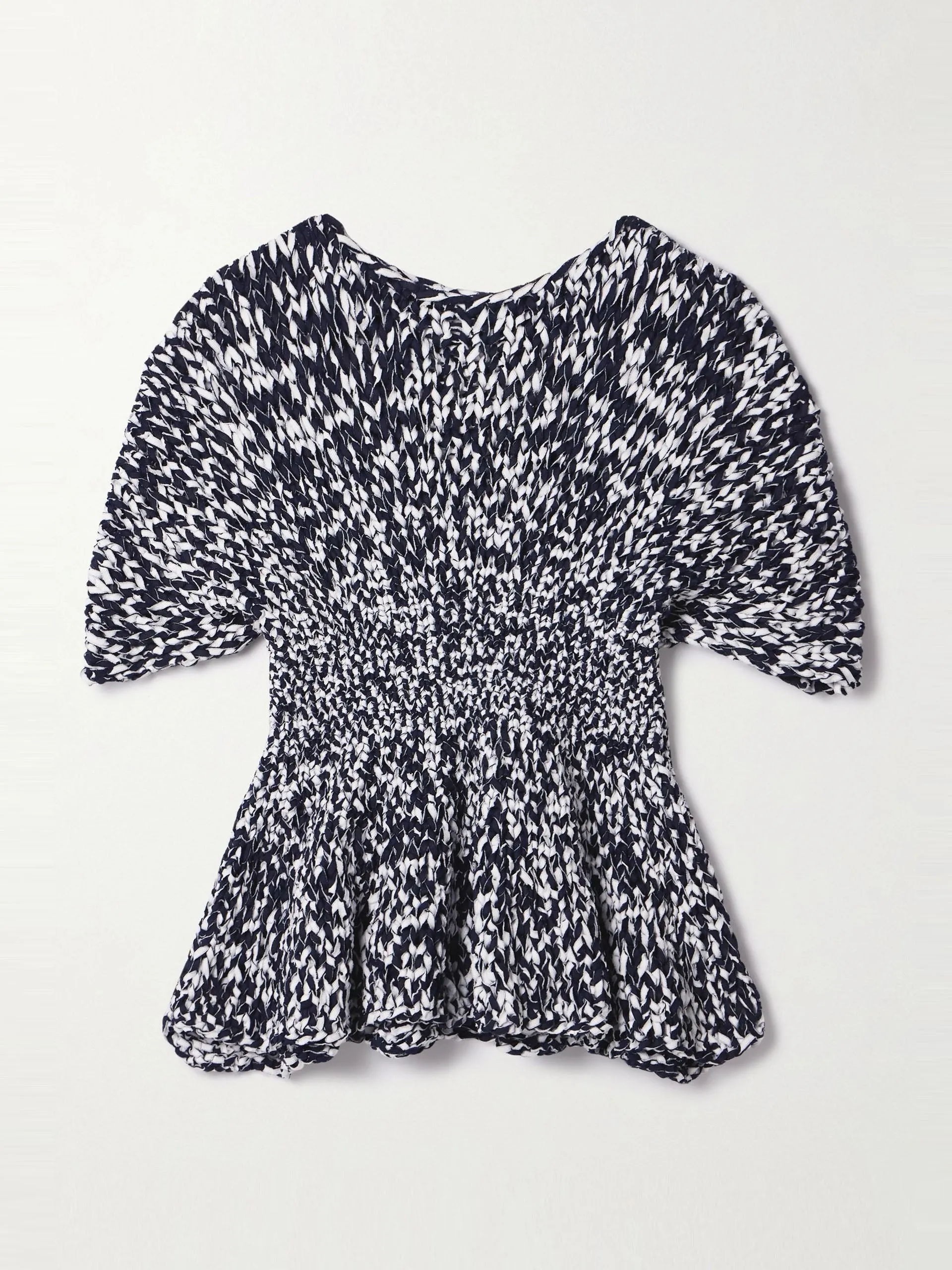 Mathilde cotton-blend peplum top