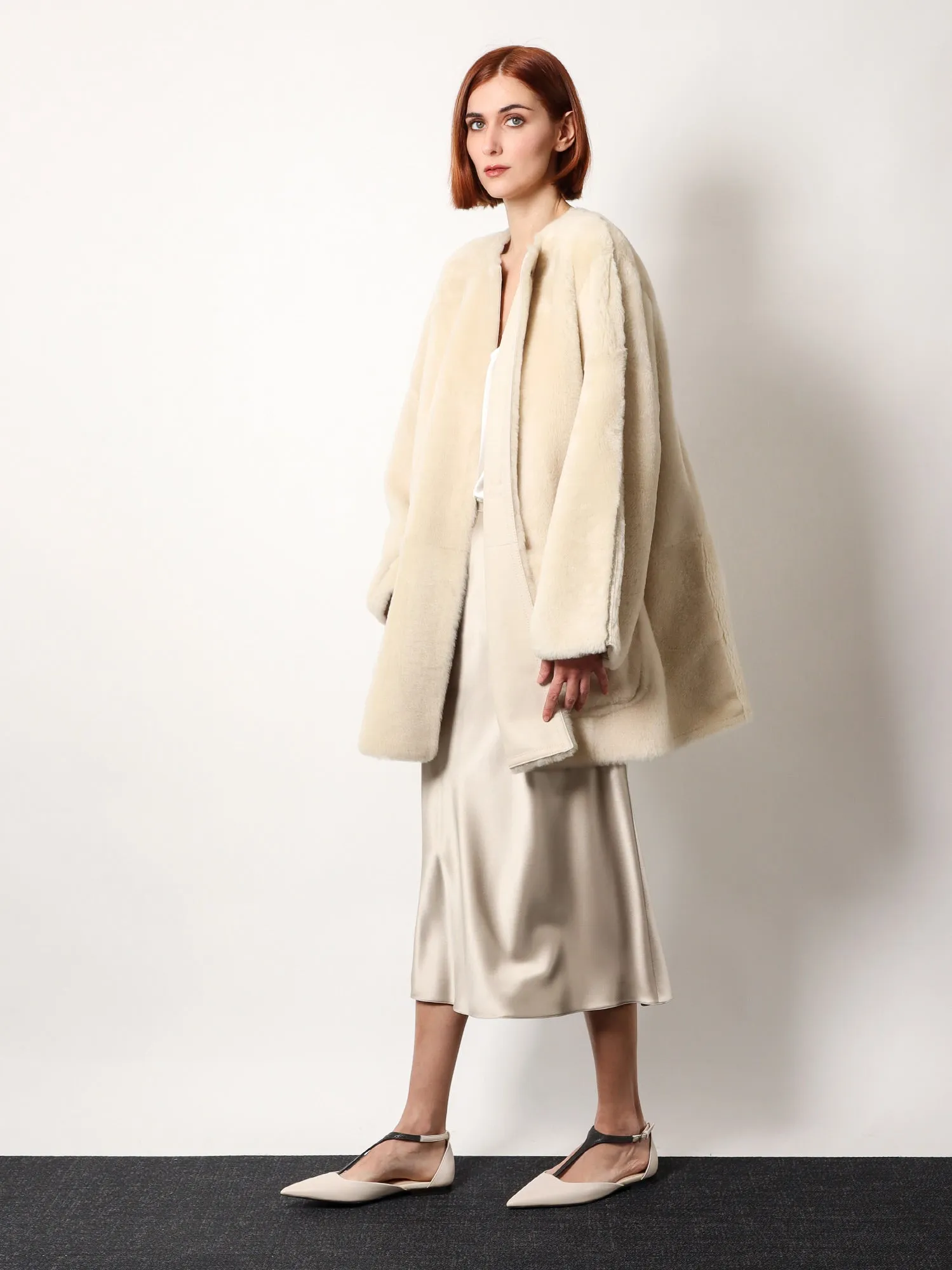 Max Mara Satin Longuette Skirt