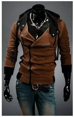 Men's casual hooded Casual Hoodie coat man cardigan slim Sweatshirts Jackets M-4XL