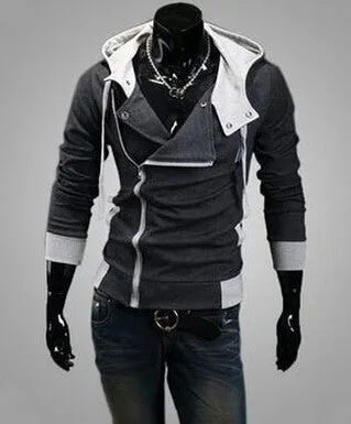 Men's casual hooded Casual Hoodie coat man cardigan slim Sweatshirts Jackets M-4XL