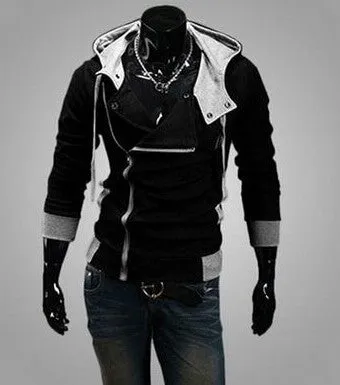 Men's casual hooded Casual Hoodie coat man cardigan slim Sweatshirts Jackets M-4XL