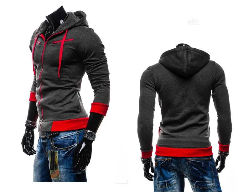 Men's casual hooded Casual Hoodie coat man cardigan slim Sweatshirts Jackets M-4XL