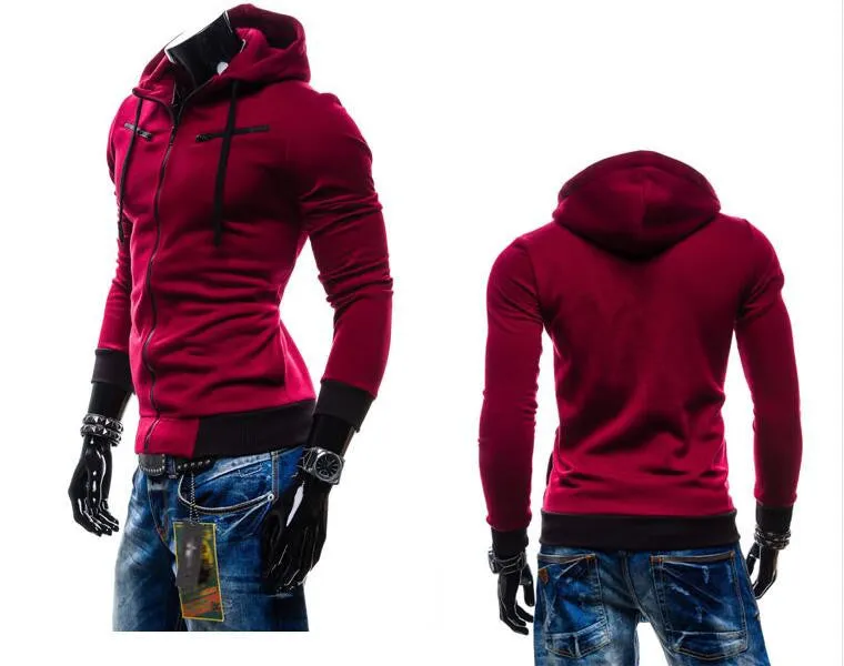 Men's casual hooded Casual Hoodie coat man cardigan slim Sweatshirts Jackets M-4XL