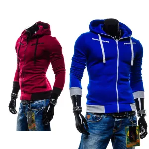 Men's casual hooded Casual Hoodie coat man cardigan slim Sweatshirts Jackets M-4XL