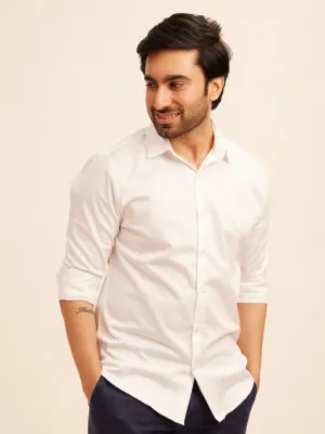 Men'S Full Sleeve Solid Cotton Blend Shirt For Men (Size-M)