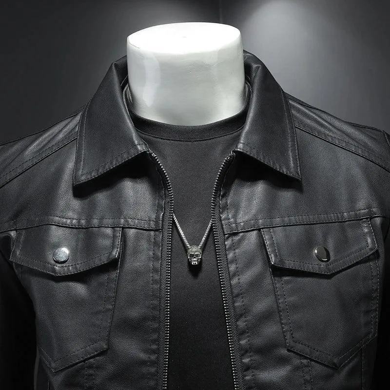 Men's Slim Fit Faux Leather Jackets