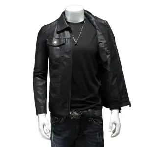 Men's Slim Fit Faux Leather Jackets