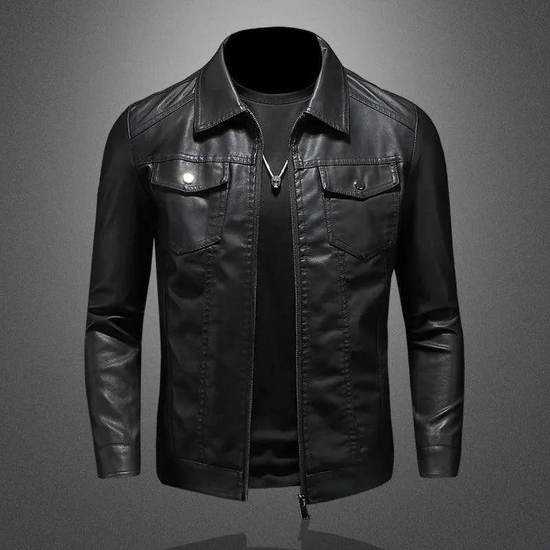 Men's Slim Fit Faux Leather Jackets
