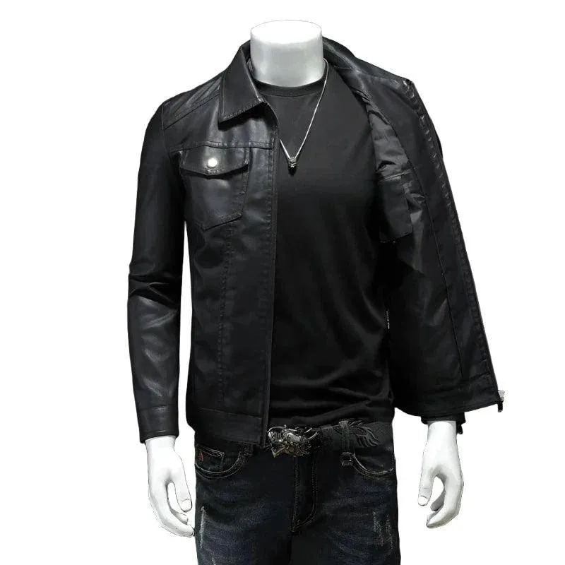 Men's Slim Fit Faux Leather Jackets