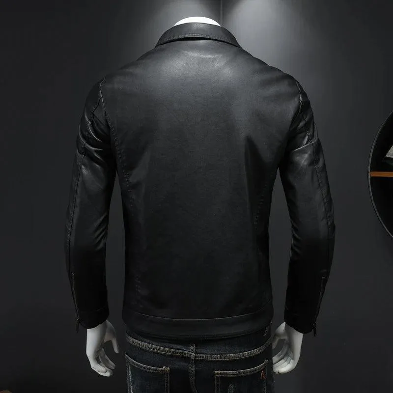 Men's Slim Fit Faux Leather Jackets