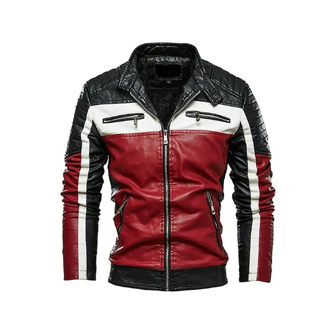 Men's Slim Fit Original Leather Moto Jacket