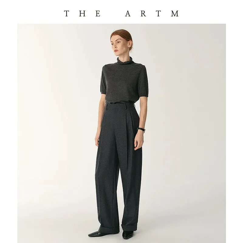 Merino Wool Wide-Leg Trousers