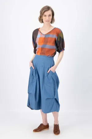 Milwaukee Todos Skirt Mid Wash in Denim