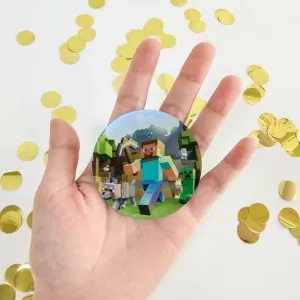 Minecraft theme Button Badges - Pack of 5