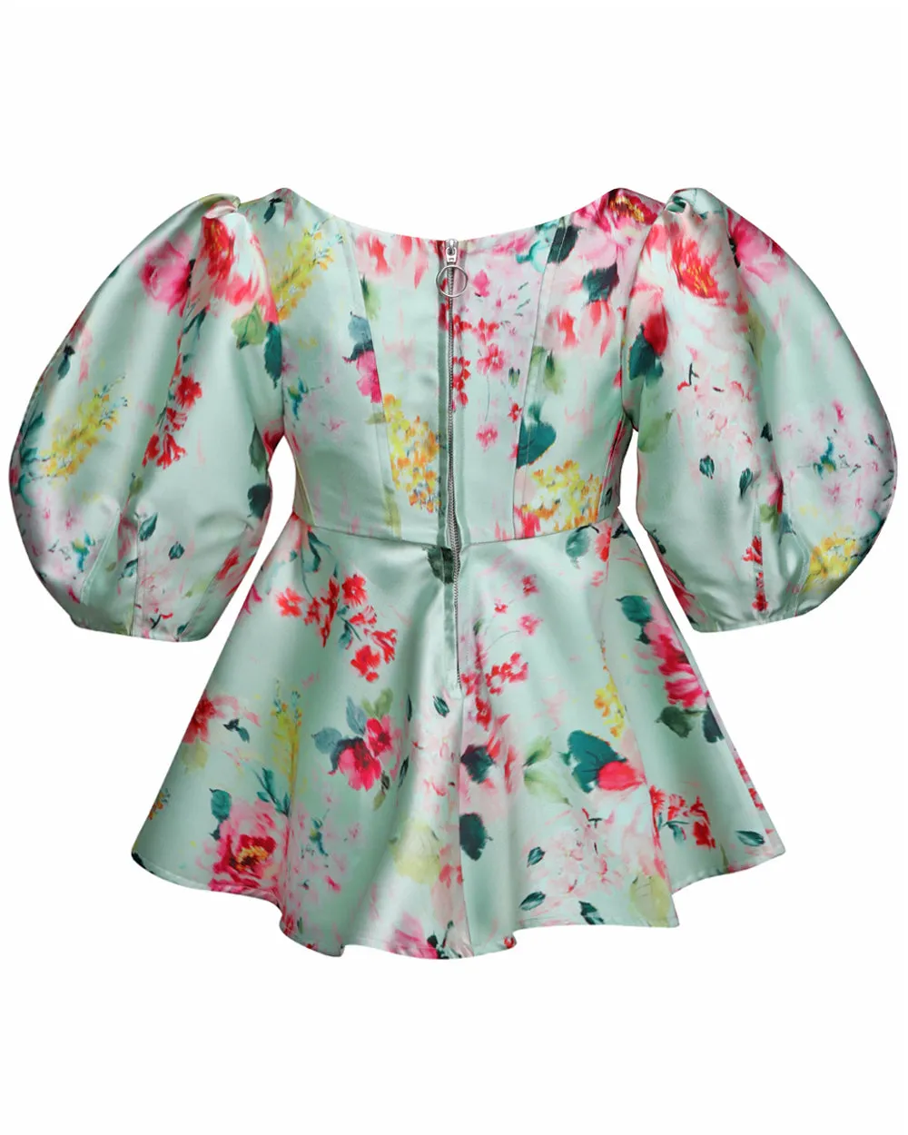 Mint Floral Corset Blouse