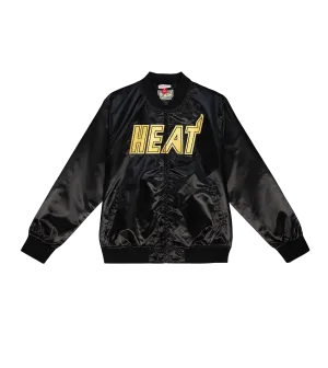 Mitchell and Ness Miami HEAT Big Face Satin Jacket