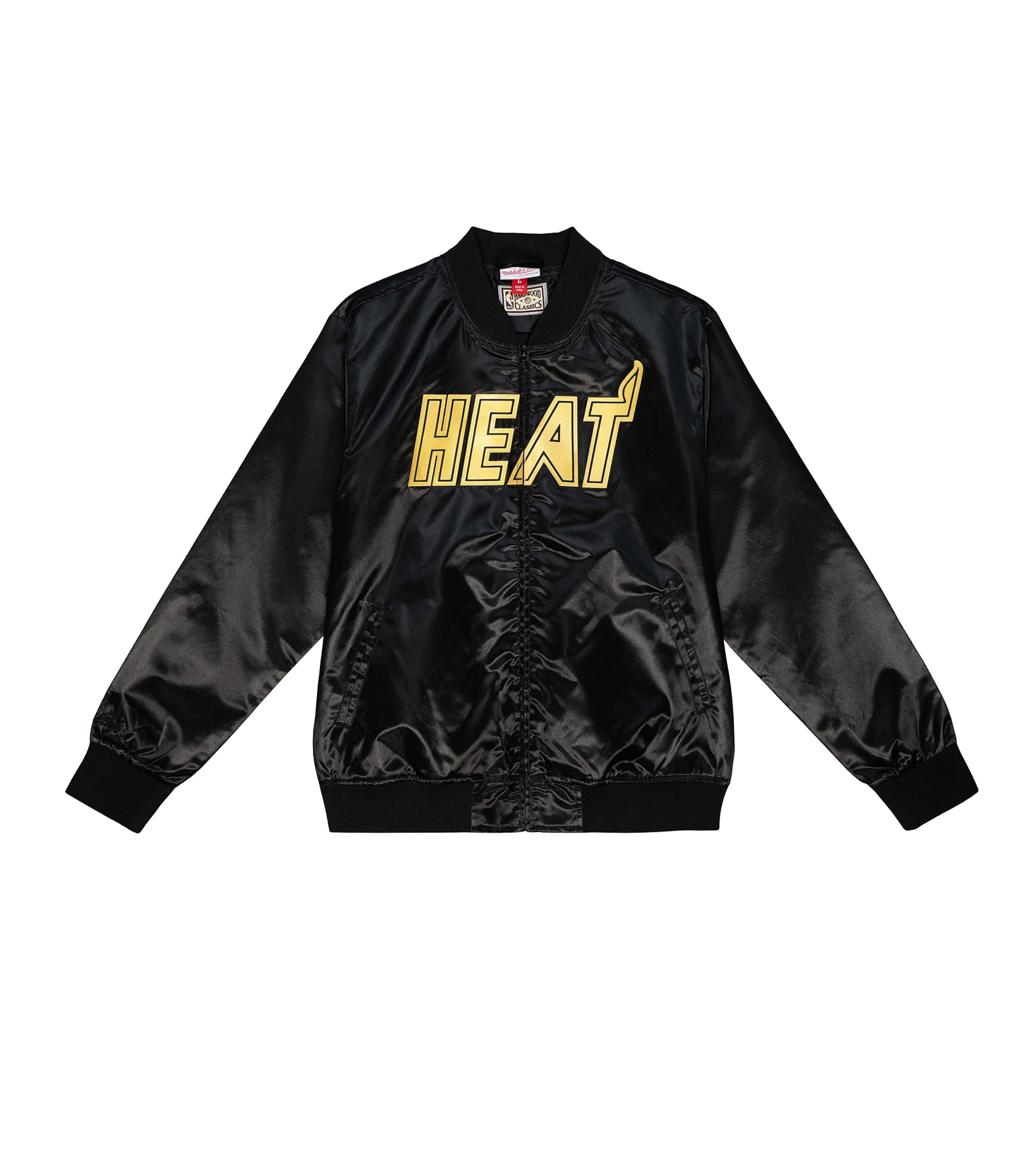 Mitchell and Ness Miami HEAT Big Face Satin Jacket