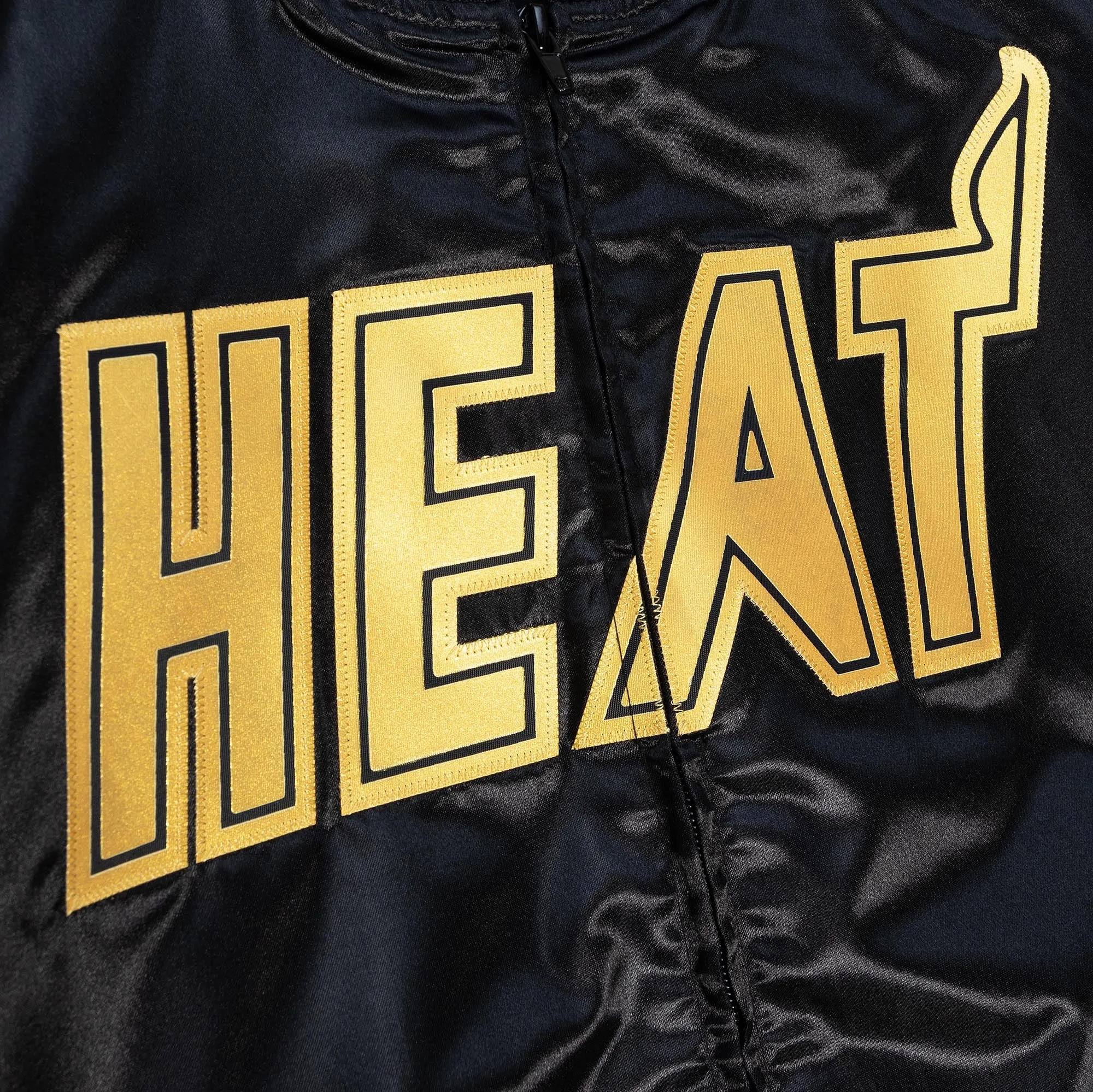 Mitchell and Ness Miami HEAT Big Face Satin Jacket