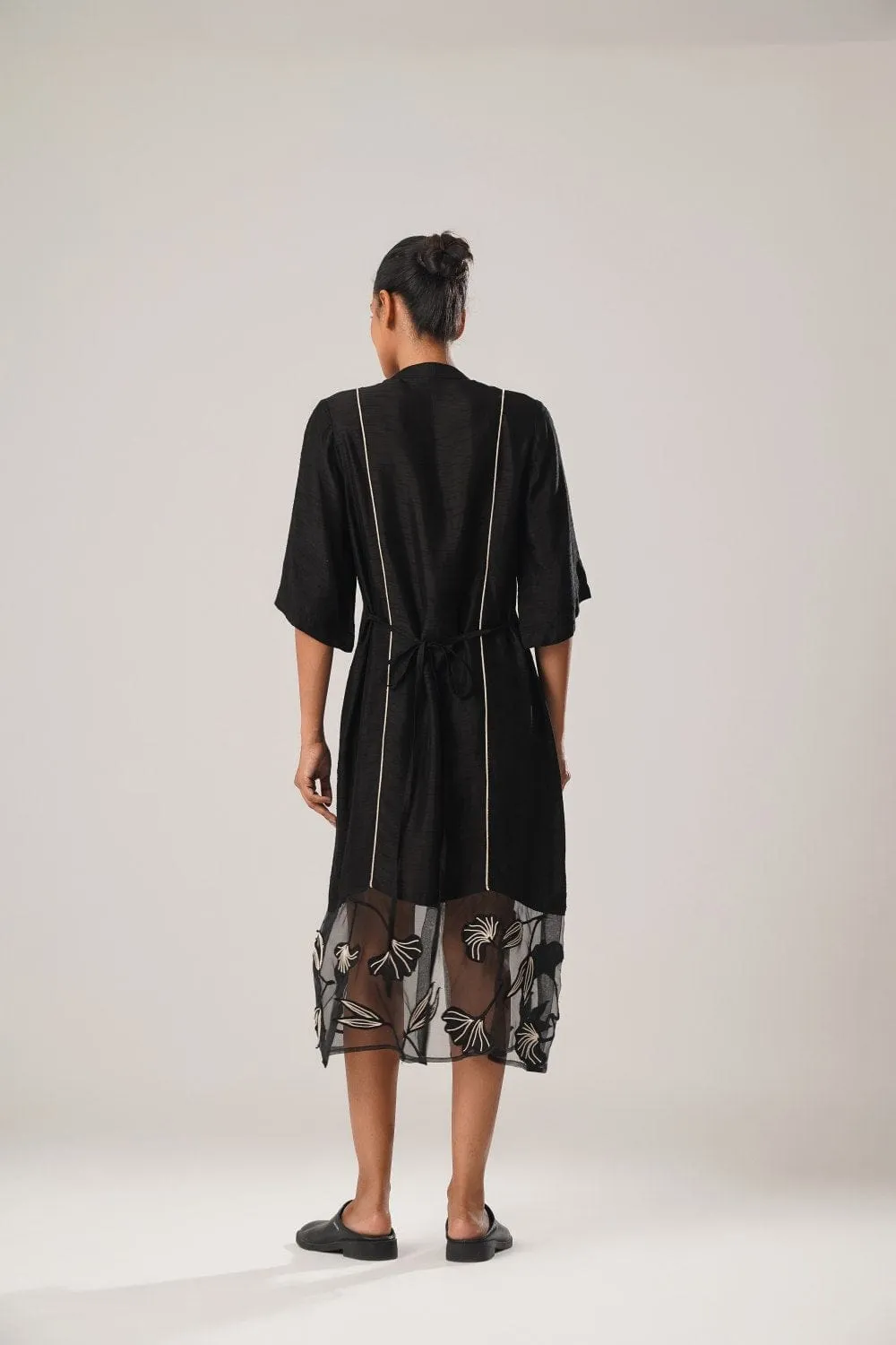 MJ ORGANZA PANEL  DRESS
