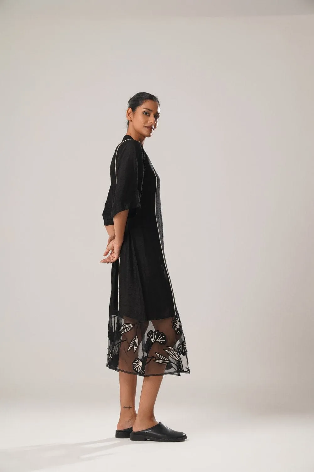 MJ ORGANZA PANEL  DRESS