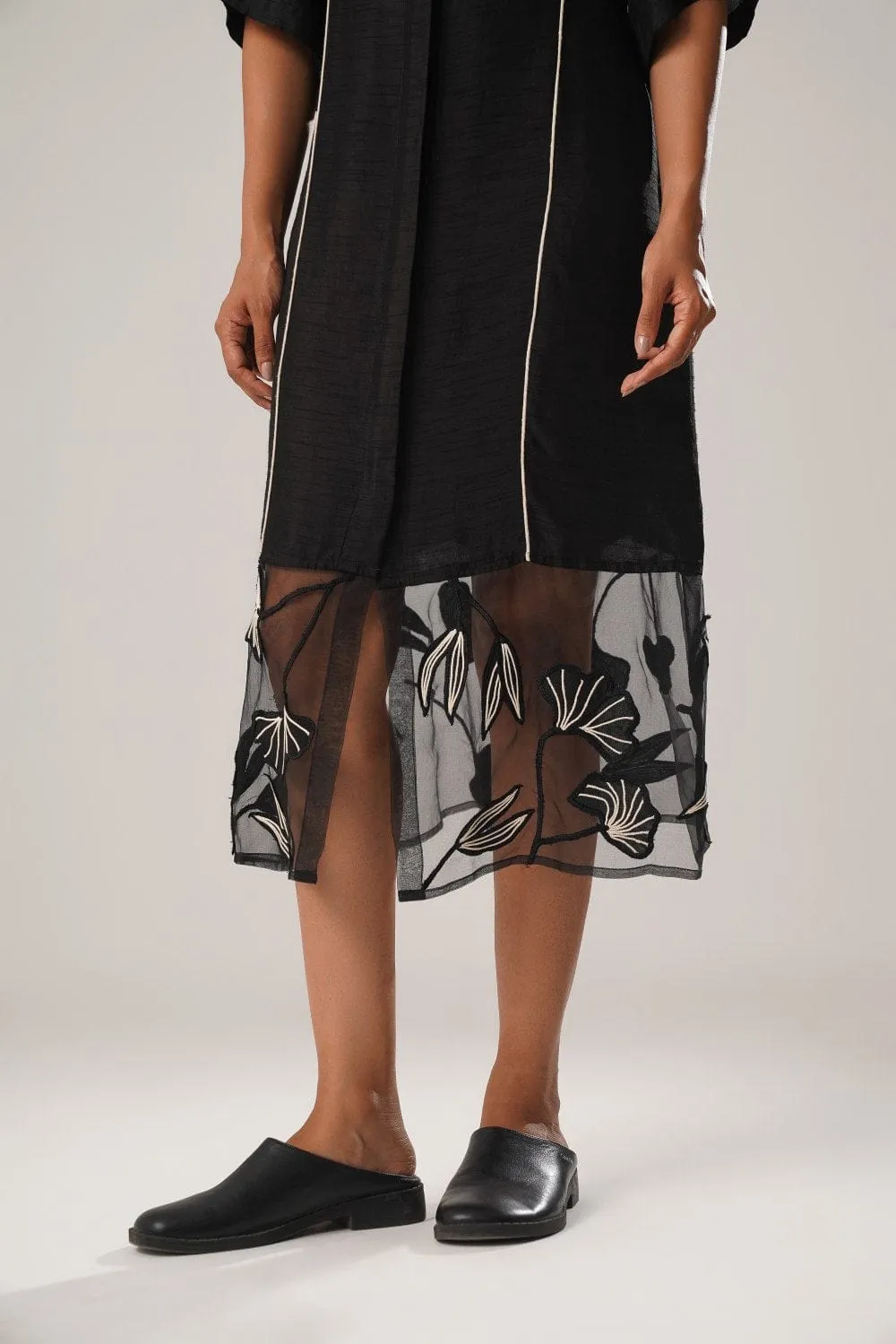 MJ ORGANZA PANEL  DRESS
