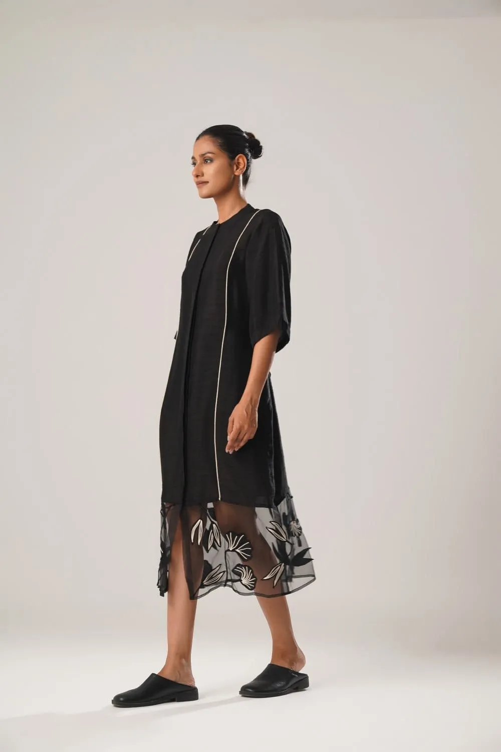 MJ ORGANZA PANEL  DRESS