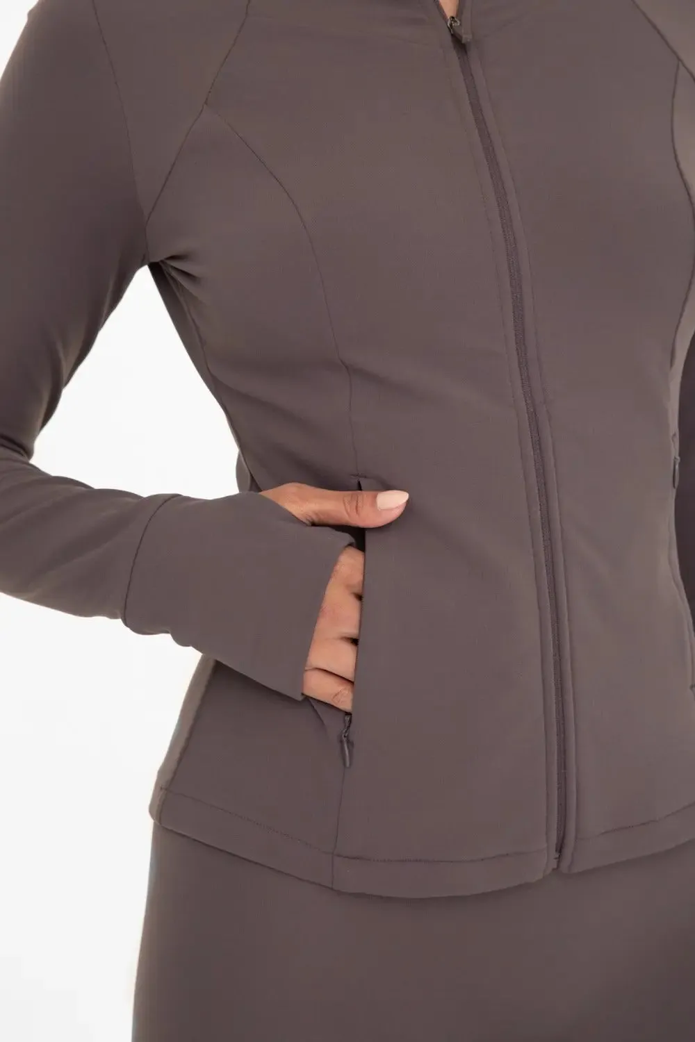 Mono B Fleece-Lined Slim Fit Active Jacket – Warm, Stylish & Functional
