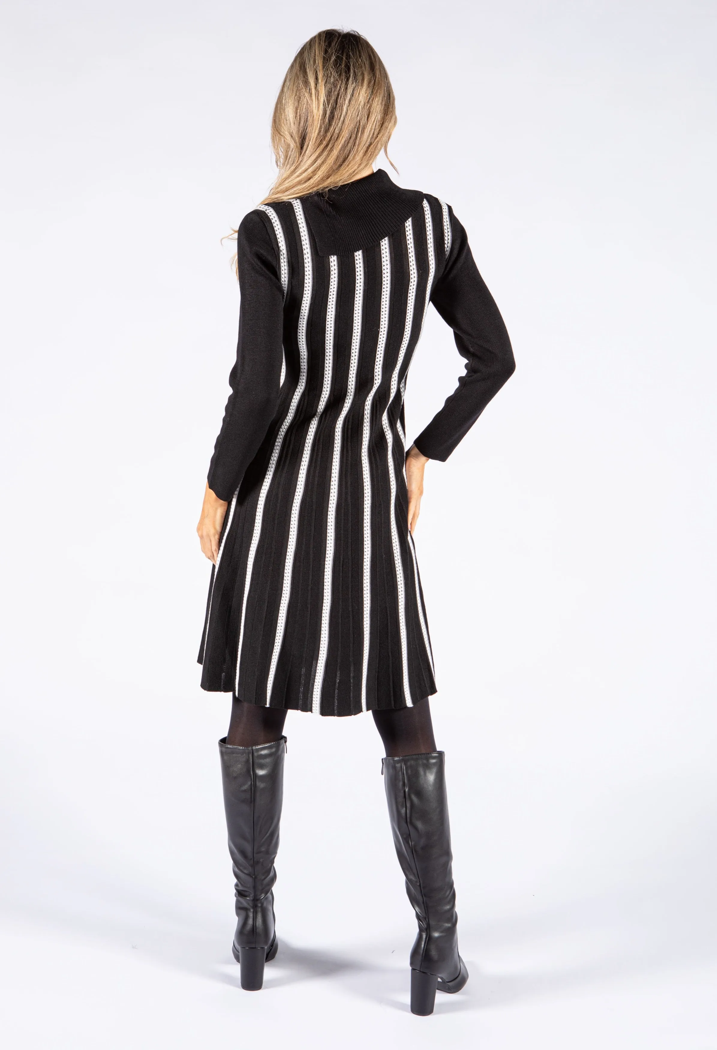 Monogram Ribbed Knit Dress