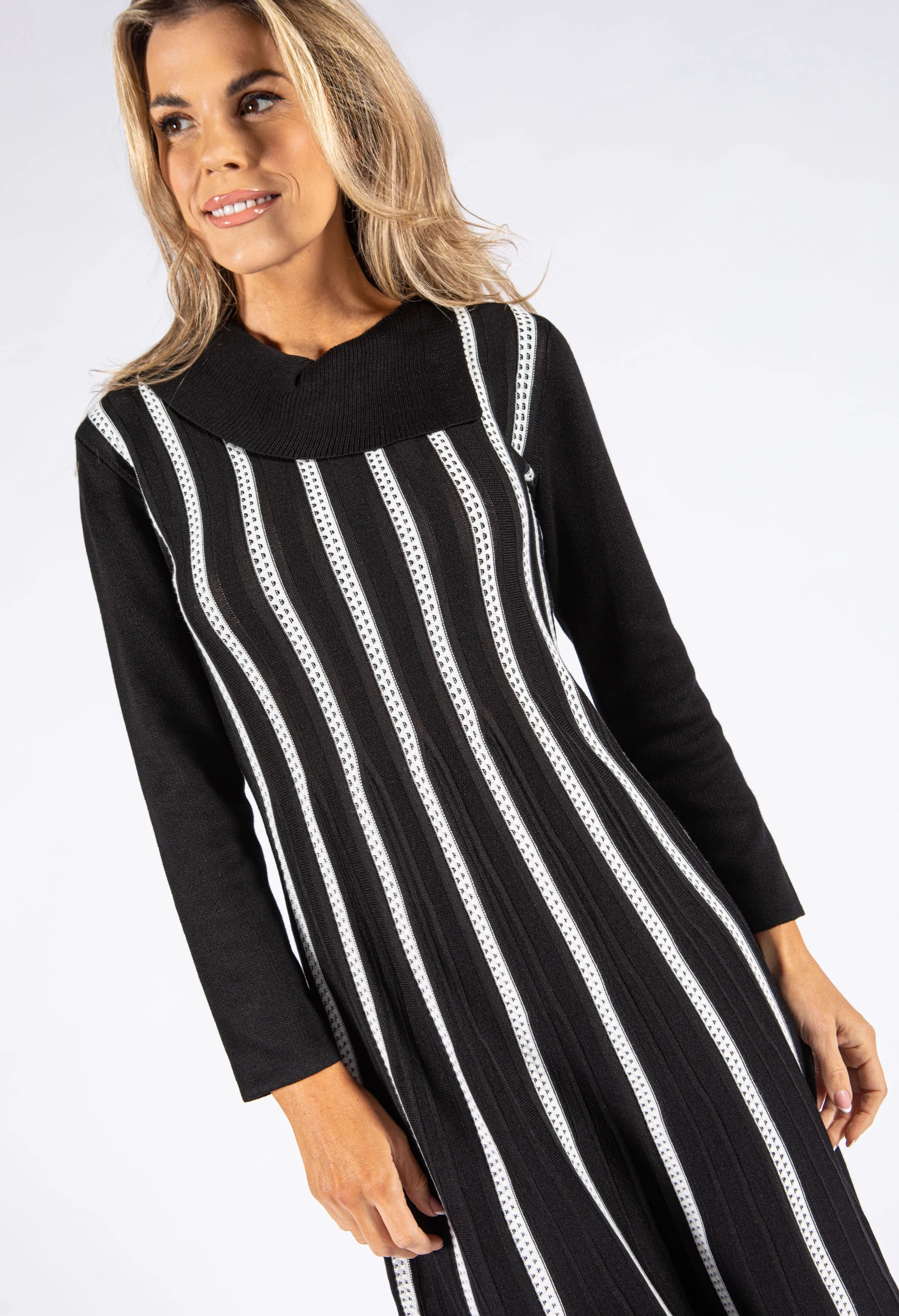 Monogram Ribbed Knit Dress